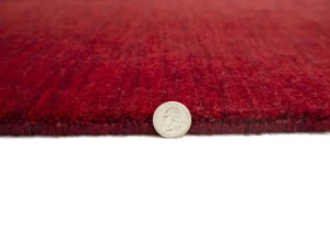 Maroon Red 2X3 Solid Gabbeh Modern Oriental Rug