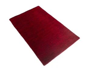 Maroon Red 2X3 Solid Gabbeh Modern Oriental Rug