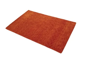 Orange Red Modern Solid 3X5 Gabbeh Oriental Rug