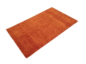 Orange Red Modern Solid 3X5 Gabbeh Oriental Rug