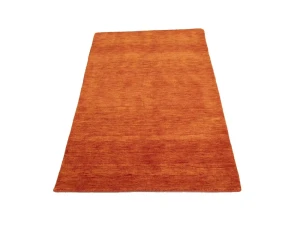 Orange Red Modern Solid 3X5 Gabbeh Oriental Rug