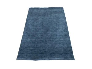 Steel Blue Modern Solid 3X5 Gabbeh Oriental Rug