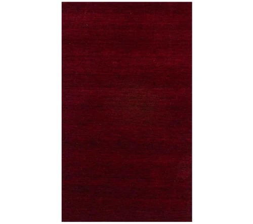 Maroon Red Modern Solid 3X5 Gabbeh Oriental Rug