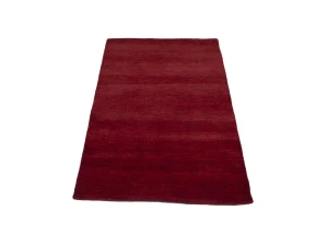 Maroon Red Modern Solid 3X5 Gabbeh Oriental Rug