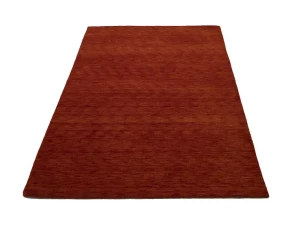 Orange Red Modern Solid 4X6 Gabbeh Oriental Rug