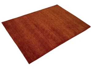 Orange Red Modern Solid 4X6 Gabbeh Oriental Rug
