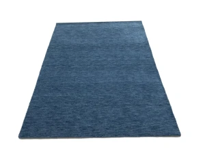 Steel Blue Modern Solid 4X6 Gabbeh Oriental Rug