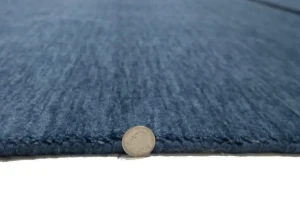 Steel Blue Modern Solid 4X6 Gabbeh Oriental Rug