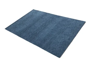 Steel Blue Modern Solid 4X6 Gabbeh Oriental Rug