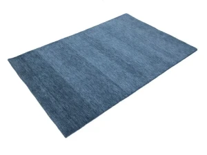 Steel Blue Modern Solid 4X6 Gabbeh Oriental Rug
