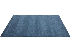 Steel Blue Modern Solid 4X6 Gabbeh Oriental Rug