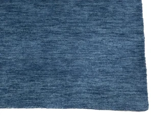 Steel Blue Modern Solid 4X6 Gabbeh Oriental Rug