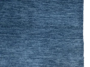 Steel Blue Modern Solid 4X6 Gabbeh Oriental Rug