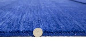 Royal Blue Solid Modern 4X6 Gabbeh Oriental Rug