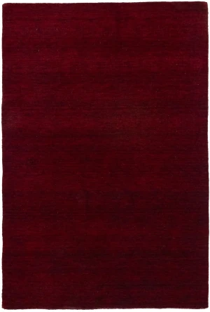 Maroon Red Modern Solid 4X6 Gabbeh Oriental Rug