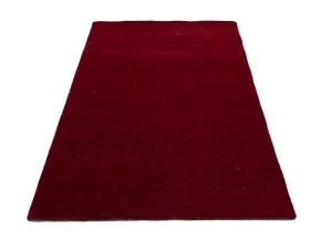 Maroon Red Modern Solid 4X6 Gabbeh Oriental Rug