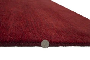 Maroon Red Modern Solid 4X6 Gabbeh Oriental Rug