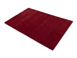 Maroon Red Modern Solid 4X6 Gabbeh Oriental Rug