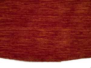 Orange Red Modern Solid 6X6 Gabbeh Oriental Round Rug