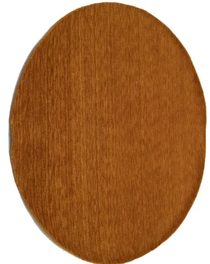 Orange Modern Solid 6X6 Gabbeh Oriental Round Rug