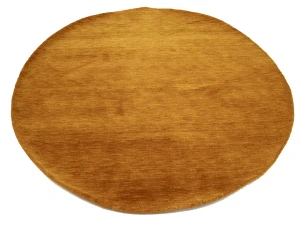 Orange Modern Solid 6X6 Gabbeh Oriental Round Rug