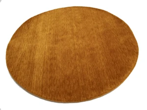 Orange Modern Solid 6X6 Gabbeh Oriental Round Rug