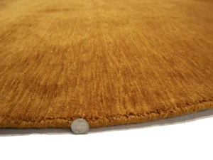 Orange Modern Solid 6X6 Gabbeh Oriental Round Rug