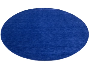 Solid Royal Blue Modern 6X6 Gabbeh Oriental Round Rug