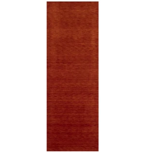 Orange Red Modern Solid 3X8 Gabbeh Oriental Runner Rug