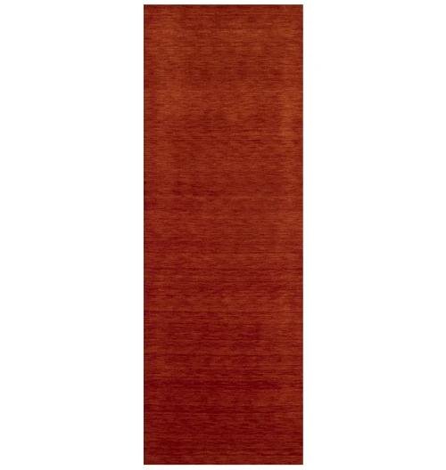 Orange Red Modern Solid 3X8 Gabbeh Oriental Runner Rug