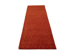 Orange Red Modern Solid 3X8 Gabbeh Oriental Runner Rug