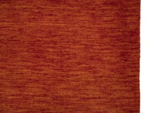 Orange Red Modern Solid 3X8 Gabbeh Oriental Runner Rug