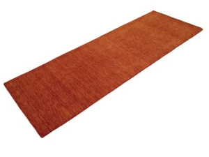 Orange Red Modern Solid 3X8 Gabbeh Oriental Runner Rug