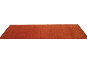 Orange Red Modern Solid 3X8 Gabbeh Oriental Runner Rug