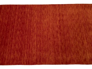 Orange Red Modern Solid 3X8 Gabbeh Oriental Runner Rug
