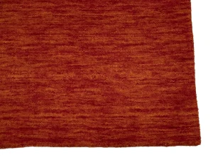 Orange Red Modern Solid 3X8 Gabbeh Oriental Runner Rug