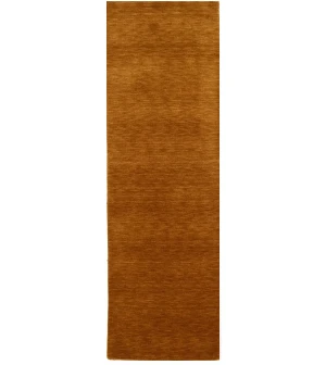 Orange Modern Solid 3X8 Gabbeh Oriental Runner Rug
