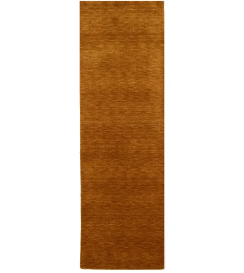 Orange Modern Solid 3X8 Gabbeh Oriental Runner Rug