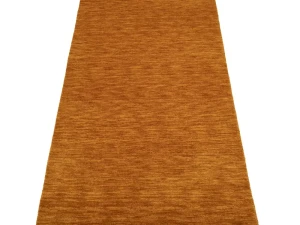 Orange Modern Solid 3X8 Gabbeh Oriental Runner Rug