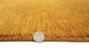 Orange Modern Solid 3X8 Gabbeh Oriental Runner Rug
