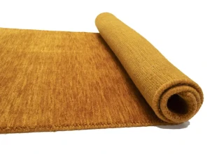 Orange Modern Solid 3X8 Gabbeh Oriental Runner Rug