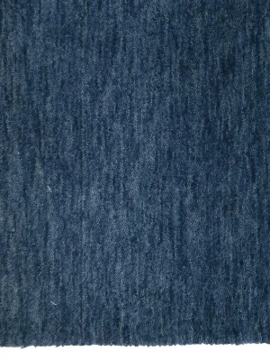 Steel Blue Modern Solid 3X8 Gabbeh Oriental Runner Rug