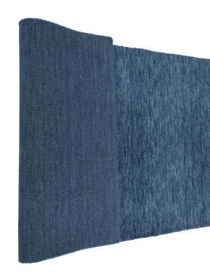 Steel Blue Modern Solid 3X8 Gabbeh Oriental Runner Rug