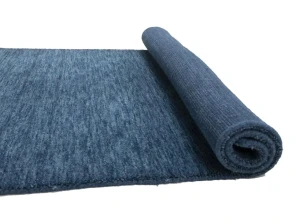 Steel Blue Modern Solid 3X8 Gabbeh Oriental Runner Rug