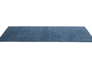 Steel Blue Modern Solid 3X8 Gabbeh Oriental Runner Rug