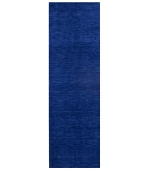 Solid Royal Blue Modern 3X8 Gabbeh Oriental Runner Rug