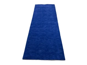 Solid Royal Blue Modern 3X8 Gabbeh Oriental Runner Rug