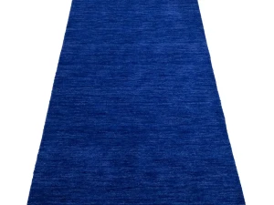 Solid Royal Blue Modern 3X8 Gabbeh Oriental Runner Rug