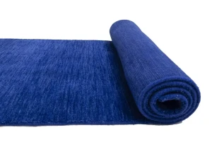 Solid Royal Blue Modern 3X8 Gabbeh Oriental Runner Rug