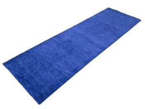 Solid Royal Blue Modern 3X8 Gabbeh Oriental Runner Rug